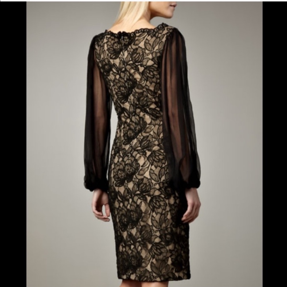 Tadashi Shoji Bishop Lace Dress Sz 10 - Picture 2 of 9